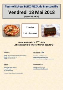 Tournoi Blitz-Pizza - Vendredi 18 mai 2018  19h30