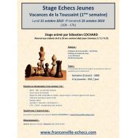 Stage Jeunes de la Toussaint (du 21 au 25 octobre 2019)